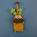 Funny Fruit Sausage Mouth Crochet Keychain Key Holder