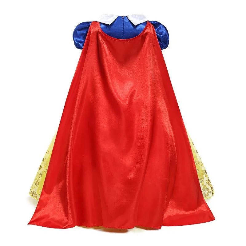 Girls Snow White Princess Dress Mesh Clothes Vestidos Kids Christmas Halloween Carnival Cosplay Costume
