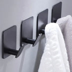 2pc/4pc bathroom clothes hooks, adhesive wall hooks, stainless steel towel racks, bathroom kitchen hardware, multi-purpose hooks
