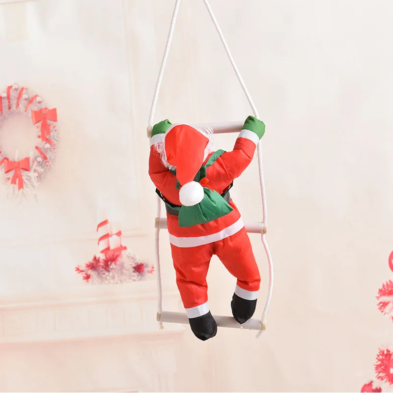 Christmas Santa Claus Climbing Ladder Doll Christmas Tree Hanging Decoration Indoor Door Wall Christmas Pendant New Year Gifts