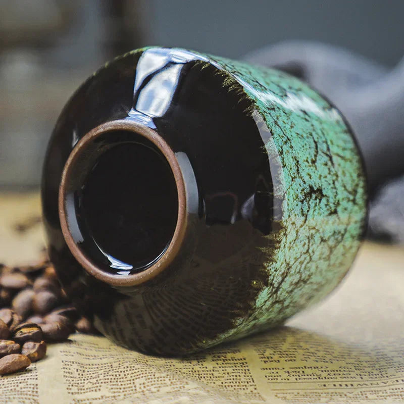 Small ceramic coffee cup, office and home latte art cup, personal hand warmer water cup