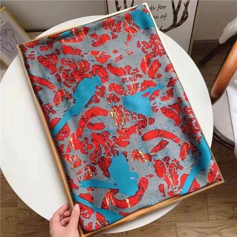 Spring Scarf Women's Luxury Design Polyester Material Smooth Scarf Soft Shawl Beach Scarf