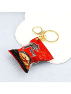 1PC Korean Style Fast Food Bag Keychain Instant Noodle Pendant Fun Mini Food Design Random Style Color for Bag Accessory