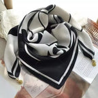 Luxury Magnetic Buckle Silk Scarf Women Print Square Scarf For Autumn Winter Warmth And Cold Resistance Fashionabl Scarves