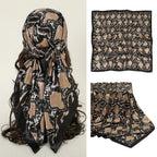 90*90cm Square Silk Scarf Women Print Scarves Satin Shawl Wrap Hijab Female Headband Bandana Foulard Neckerchief