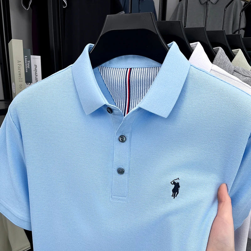 Men's 100% Cotton Polo Shirt – Short Sleeve Casual Golf & Business Shirt