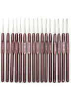 QJH Crochet Hook Set of 16 Plastic Handle Crochet Hooks Handle Knitting Needles Set Crochetings Knittings 0.5mm-2.5mm