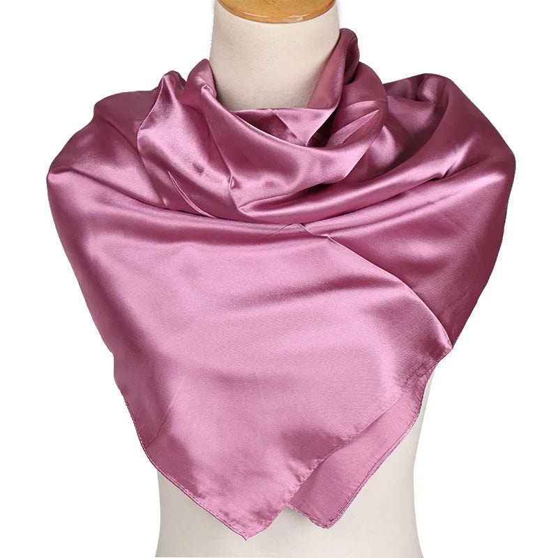 Luxury Satin Silk Feel Scarf for Women Hijab Shawl & Head Wrap
