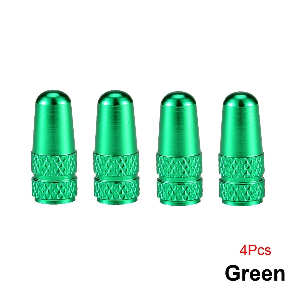 4PCS Aluminum Alloy Presta Valve Caps For Road MTB Track Racing Bike Tires French Valve Wheel Tube Covers