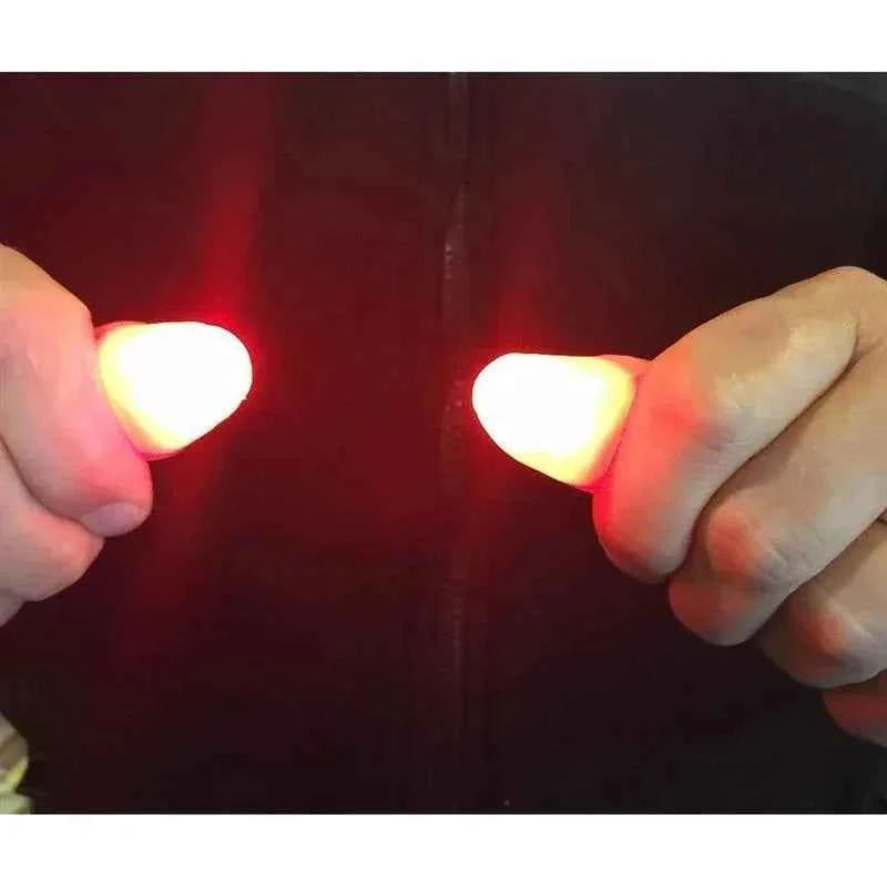 2/4/6pcs Magic Light Up Finger Fingers LED Tricks Thumb Props Christmas Christmas Festival Party Novelty Funny Toys