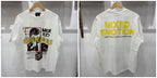 New MIXED-EMOTION Rhinestone cartoon printed pattern 100% cotton Men Women T-shirt Loose casual Shinning Diamond Tees Oversized Top