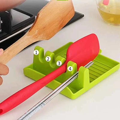 Kitchen Spatula Rack Pot Lid Rack Shelves Countertop Shovel Spoon Shelf Soup Spoon Pad Put Soup Spoon Chopsticks Holder