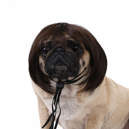 Funny Pet Cosplay Wig – Dog & Cat Costume Hair Hat for Halloween