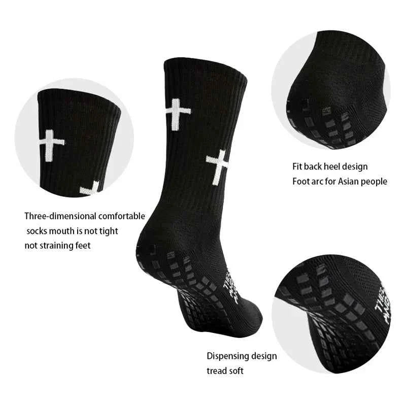 New Men Women Sports Football Socks Tube Wear-resistant Non-slip Outdoor Sports Cycling Socks Soccer Basketball Socks