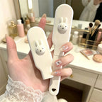 Miffy Foldable Hair Brush Cute Rabbit Portable Anti-static Comb Scalp Massage Detangling Travel Hair Styling Tool for Girls
