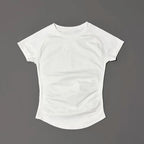 Short Sleeve Seamless Yoga Top Women Quick Dry Breathable Slim Fit Workout Gym Running Fitted Sports T-Shirt Activewear