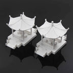 GY01 2 Sets Pavilion Model Gloriette Chinese Construction Educational 1:100 1:75 1:160 Railway Modeling