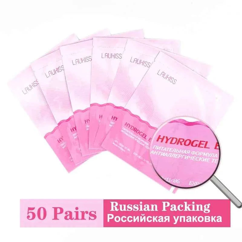 50/200/500 Eyelash Patches For Building Grafted Eyelash Pads Russian Packing Under Eyes Paper Stickers For Eyelash Extension