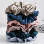 Satin Scrunchies Set for Women & Girls – 25/10/6 Pcs Elastic Hair Bands | Soft Silk Ponytail Holders & Fashion Hair Accessories