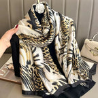 Spring Scarf Women's Luxury Design Polyester Material Smooth Scarf Soft Shawl Beach Scarf