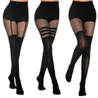 Black Hollow-Out Pantyhose Suspenders Fishnet Stockings Women Nightclub Tights Dance Sexy Fishing Net Stocking for Girls Socks