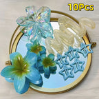 3Pcs/18Pcs Egg Flower Hair Clips Gradient Candy Color Flowers Suitable for Daily Backcombed Ponytail Shark Clip Hair Accessories
