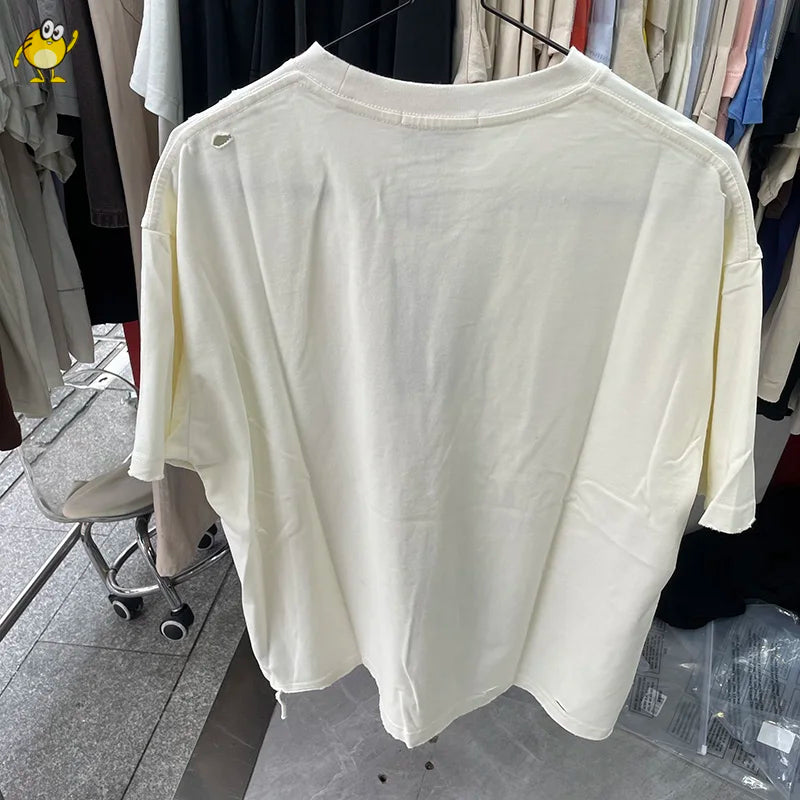 Summer Streetwear Satoshi Nakamoto T Shirt Men Woman Fashion Vintage Print Short Sleeve Washed Damaged Hole Old  Top Tee