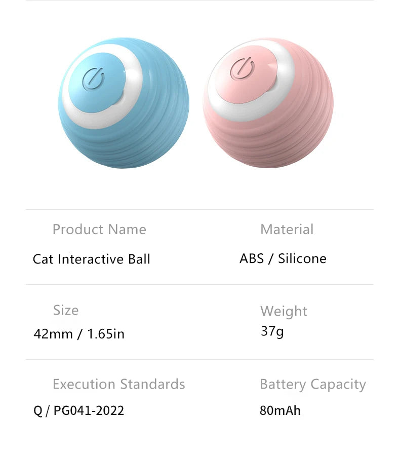 2PCS Cat Interactive Ball Indoor Automatic Rolling Magic Ball Smart Cat Toys Electronic Interactive Cat Toy Cat Game Accessories - WTN Essentials 