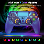 Controller for Playstation 5/PS5/PS5 Pro/Slim/PC,Wireless Gamepads RGB Joystick Turbo/Marco Program Dual Vibrate Game Controle