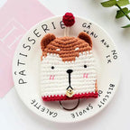 Cartoon Dog Key Case Handwoven Key Organizer Pouch