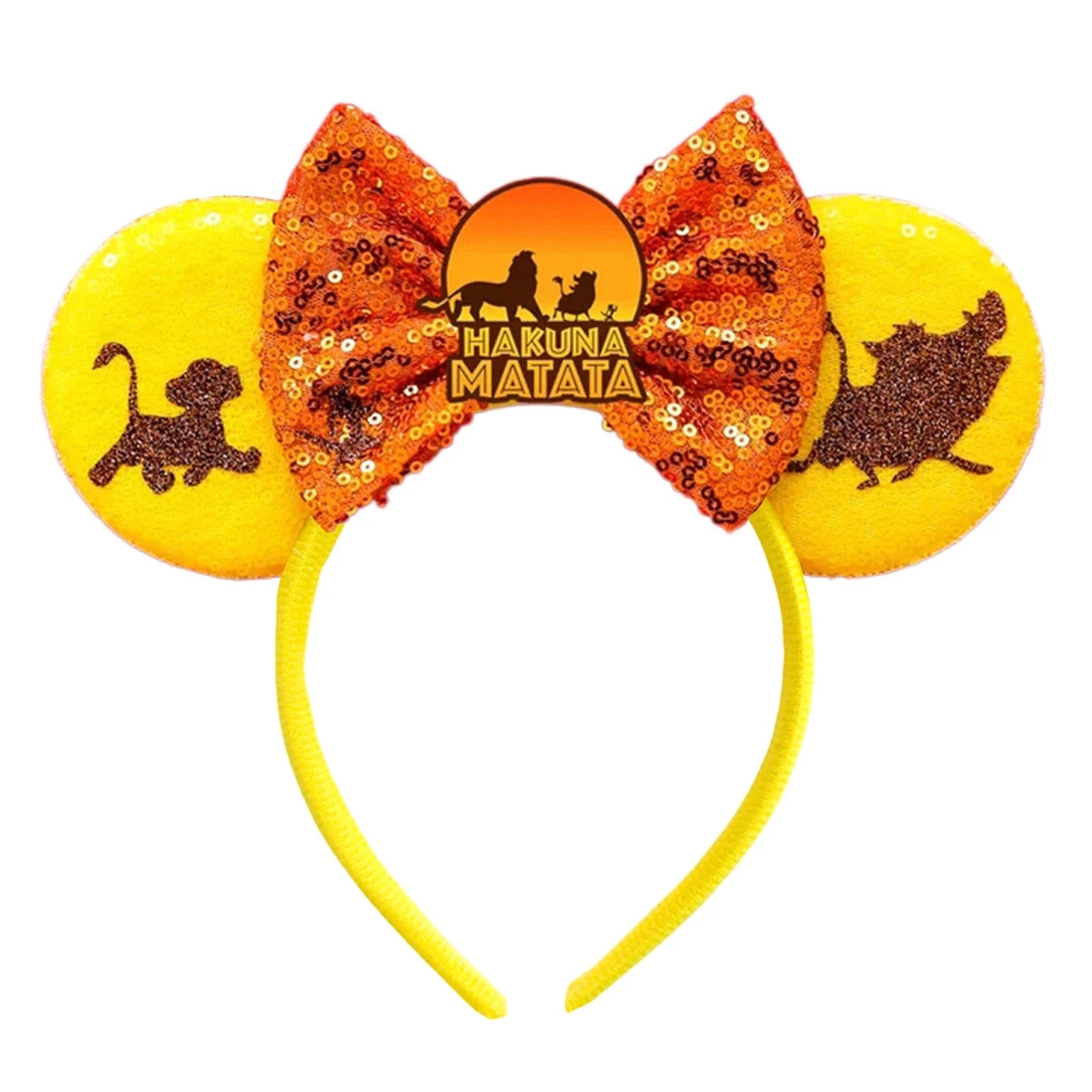 Mouse Ears Headband Cartoon Sequin Bows Headband Birthday Party Christmas Halloween Princess Cosplay Costume For Women Adult