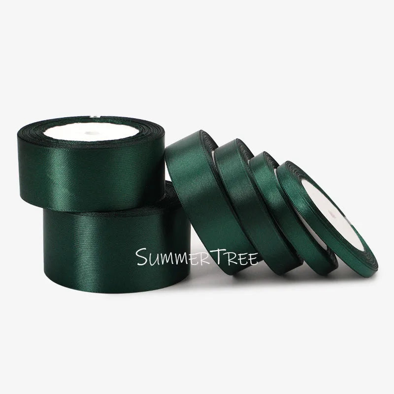 Satin Ribbon 25yards 6mm - 50mm Sash Gift Wrap Bow Handmade DIY Craft Halloween Christmas Wedding Birthday Party Decoration