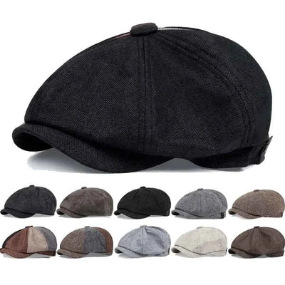 Retro Newsboy Octagonal Beret Cap for Classic Casual Style