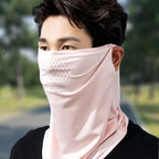 1Pcs Summer Ice Silk Cycling Masks Hanging Ear Breathable Anti-UV Face Scarf Neck Cover for Outdoor Hiking Sunscreen Balaclava