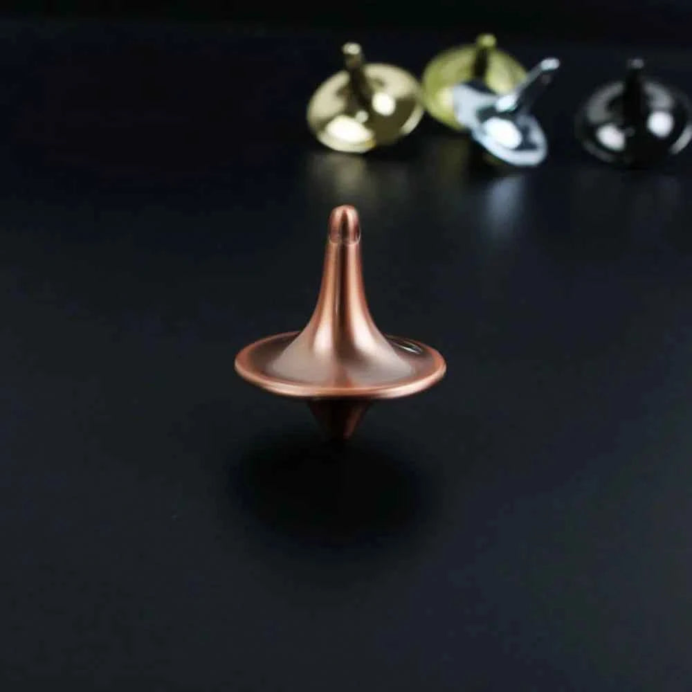 Metal Gyro Great Accurate Silver Spinning Top Hot Movie Totem Print Spinning Top apda7a08