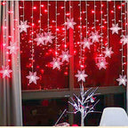 New Year LED Snowflake Curtain String Lights Indoor Halloween Light Wedding Home Party Xmas Lamps Eave Christmas Decoration