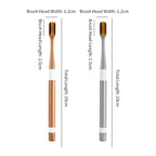 2-Pack Bamboo Charcoal Toothbrush Set – Ultra-Fine Soft Bristles for Deep Cleaning | Couple & Family Adult Toothbrushes for Sensitive Gums