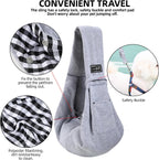 Cotton Dog Sling Carrier – Crossbody Travel Bag