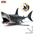 Oenux Ocean Animals Action Figures Sealife Shark Whare Megalodon Model Figurines PVC Home Decoration Kid Cognitive Education Toy