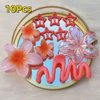 3Pcs/18Pcs Egg Flower Hair Clips Gradient Candy Color Flowers Suitable for Daily Backcombed Ponytail Shark Clip Hair Accessories
