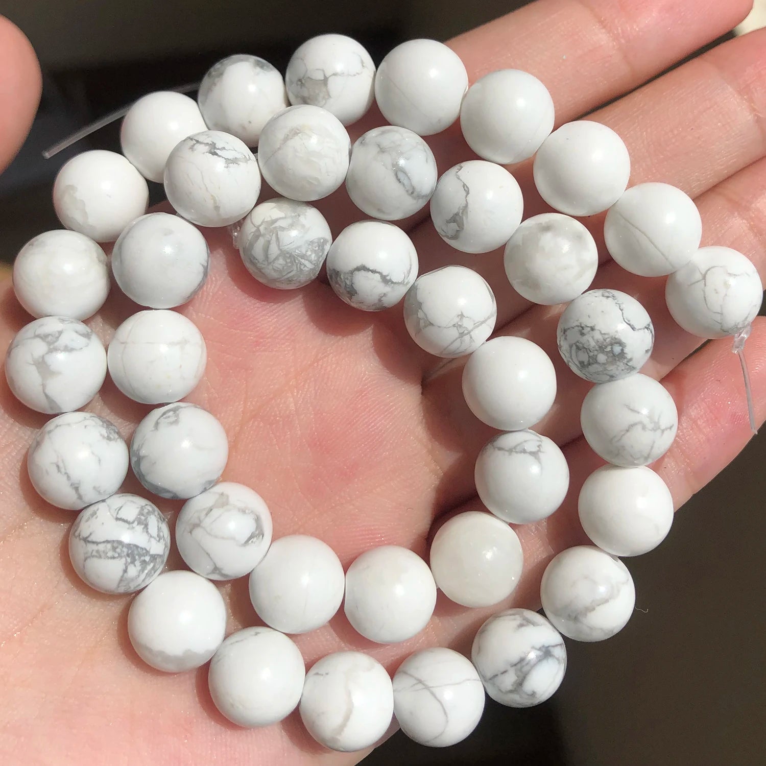 Natural Stone Beads Lapis Lazuli Round Loose Stone Beads For Jewelry Making DIY Bracelet Earrings Accessories 15'' 4/6/8/10/12mm
