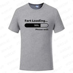 Huge Fart Loading Men's T-shirt Humor Tee Joke Gag Tshirt for Dad Gifts Guys Male Clothes Short Sleeve Tees Funny Graphic Tops