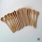 10pcs/Set Wooden Honey Spoon Ecofriendly Household Tableware Bamboo Kitchen Condiment Scoop Coffee Spoon Dessert Spoon Teaspoon