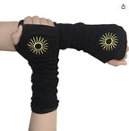 Warmer Knitted Long Fingerless Gloves Elbow Mittens Christmas Acces Gift Fashion Women Emo Gloves Lady Striped Elbow Gloves