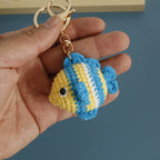Funny Shrimp Crochet Keychain Cute Ocean Bag Charm