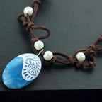 Movie Original vaiana Moana princess Luminous Handmade Braided Leather Rope Pendant cosplay model action figure toy