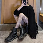 Simplejewejl Hot Women Long Sexy Hollow Out Fishnet Stockings Pantyhose Black Waist Tights Panty Lingerie High Quality