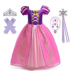 Girls Princess Dress Kids Disney Cosplay Cinderella Snow White Aurora Rapunzel Halloween Costume Children Birthday Party Dresses
