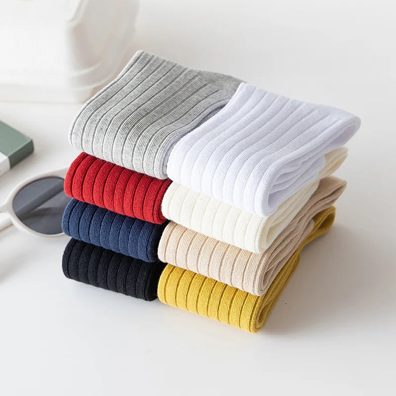 0-12Y Teenage Boys And Girls Cotton Socks Casual Ribbed Knee High Kids Long Tube Socks Baby Stocking Winter Children Sock School