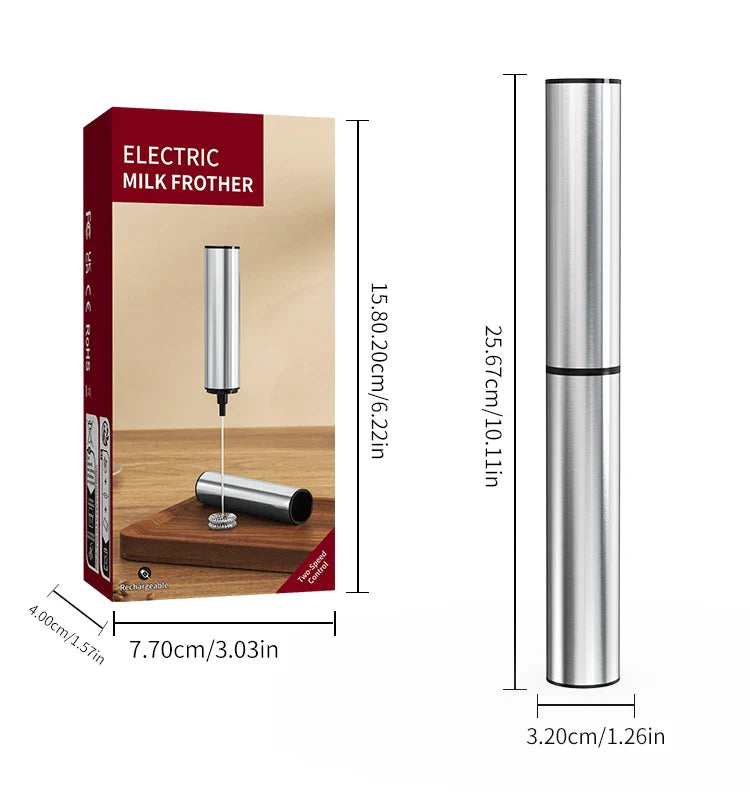 Rechargeable Milk Frother – Handheld Foam Maker & Drink Mixer